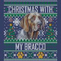 Ugly Sweater Christmas with My Bracco Italiano - Adult Unisex Crewneck Sweatshirt