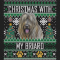 Ugly Sweater Christmas with My Briard - Women's V-Neck Long Sleeve T-Shirt