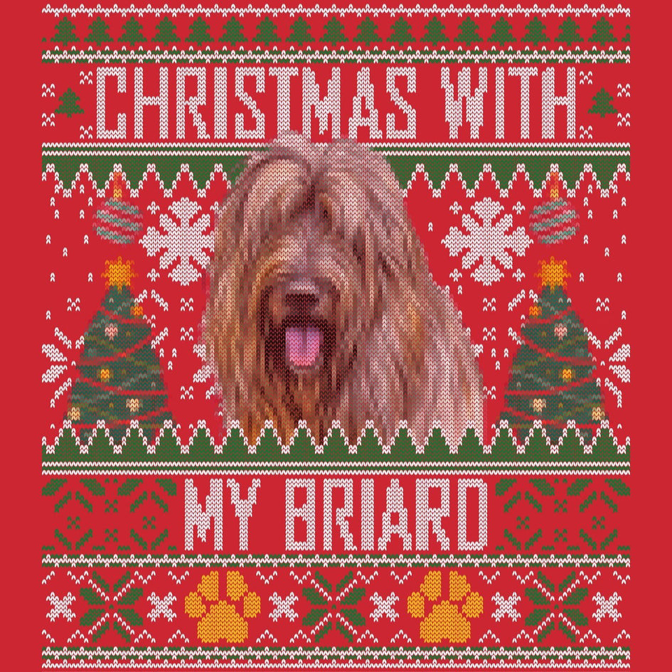 Ugly Sweater Christmas with My Briard - Adult Unisex Long Sleeve T-Shirt