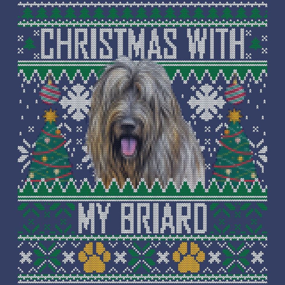 Ugly Sweater Christmas with My Briard - Adult Unisex Crewneck Sweatshirt