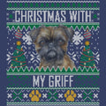 Ugly Sweater Christmas with My Brussels Griffon - Adult Unisex Crewneck Sweatshirt