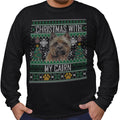 Ugly Sweater Christmas with My Cairn Terrier - Adult Unisex Long Sleeve T-Shirt