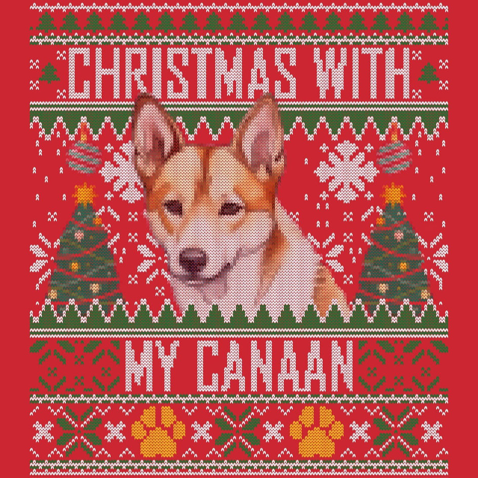 Ugly Sweater Christmas with My Canaan Dog - Adult Unisex Long Sleeve T-Shirt