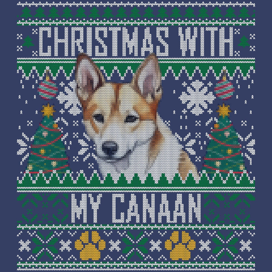 Ugly Sweater Christmas with My Canaan Dog - Adult Unisex Crewneck Sweatshirt