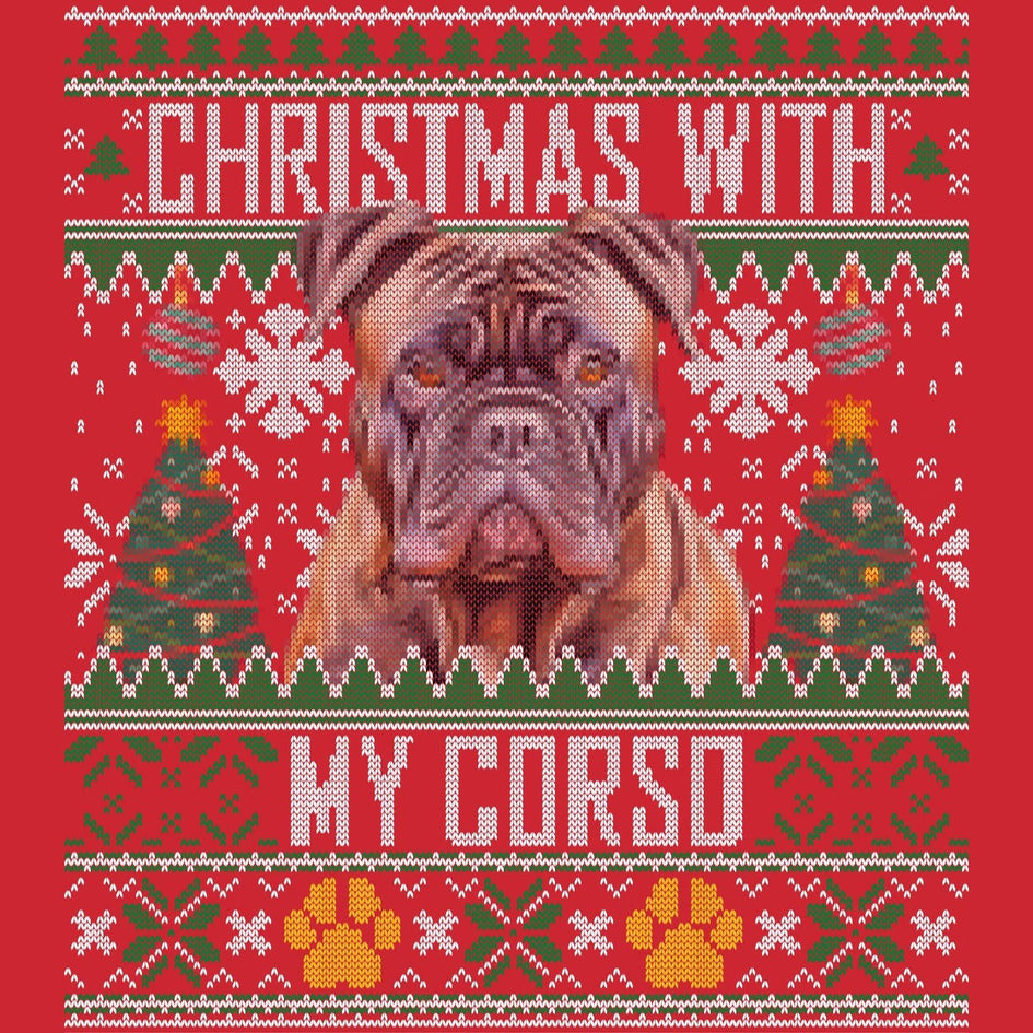 Ugly Sweater Christmas with My Cane Corso - Adult Unisex Long Sleeve T-Shirt