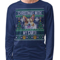Ugly Sweater Christmas with My Cardigan Welsh Corgi - Adult Unisex Long Sleeve T-Shirt