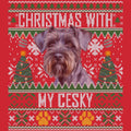 Ugly Sweater Christmas with My Cesky Terrier - Adult Unisex Long Sleeve T-Shirt