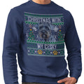 Ugly Sweater Christmas with My Cesky Terrier - Adult Unisex Crewneck Sweatshirt