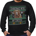 Ugly Sweater Christmas with My Chesapeake Bay Retriever - Adult Unisex Long Sleeve T-Shirt