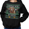 Ugly Sweater Christmas with My Chesapeake Bay Retriever - Adult Unisex Crewneck Sweatshirt