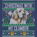 Ugly Sweater Christmas with My Clumber Spaniel - Adult Unisex Crewneck Sweatshirt