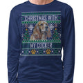 Ugly Sweater Christmas with My Cocker Spaniel - Adult Unisex Long Sleeve T-Shirt