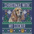 Ugly Sweater Christmas with My Cocker Spaniel - Adult Unisex Crewneck Sweatshirt