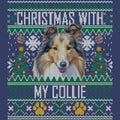 Ugly Sweater Christmas with My Collie - Adult Unisex Crewneck Sweatshirt