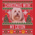 Ugly Sweater Christmas with My Coton de Tulear - Adult Unisex Long Sleeve T-Shirt