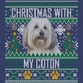 Ugly Sweater Christmas with My Coton de Tulear - Adult Unisex Crewneck Sweatshirt