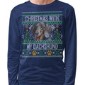 Ugly Sweater Christmas with My Dachshund - Adult Unisex Long Sleeve T-Shirt