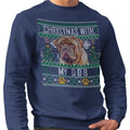 Ugly Sweater Christmas with My Dogue de Bordeaux - Adult Unisex Crewneck Sweatshirt