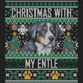 Ugly Sweater Christmas with My Entlebucher Mountain Dog - Women's V-Neck Long Sleeve T-Shirt