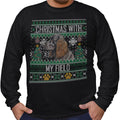 Ugly Sweater Christmas with My Field Spaniel - Adult Unisex Long Sleeve T-Shirt