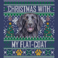Ugly Sweater Christmas with My Flat Coated Retriever - Adult Unisex Crewneck Sweatshirt