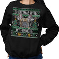 Ugly Sweater Christmas with My French Bulldog - Adult Unisex Crewneck Sweatshirt