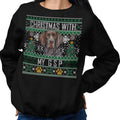 Ugly Sweater Christmas with My German Shorthaired Pointer - Adult Unisex Crewneck Sweatshirt