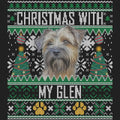 Ugly Sweater Christmas with My Glen of Imaal Terrier - Women's V-Neck Long Sleeve T-Shirt