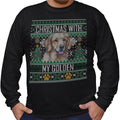 Ugly Sweater Christmas with My Golden Retriever - Adult Unisex Long Sleeve T-Shirt