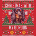Ugly Sweater Christmas with My Gordon Setter - Adult Unisex Long Sleeve T-Shirt