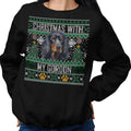 Ugly Sweater Christmas with My Gordon Setter - Adult Unisex Crewneck Sweatshirt