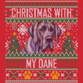 Ugly Sweater Christmas with My Great Dane - Adult Unisex Long Sleeve T-Shirt