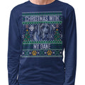 Ugly Sweater Christmas with My Great Dane - Adult Unisex Long Sleeve T-Shirt