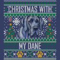 Ugly Sweater Christmas with My Great Dane - Adult Unisex Crewneck Sweatshirt