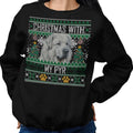 Ugly Sweater Christmas with My Great Pyrenees - Adult Unisex Crewneck Sweatshirt