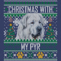 Ugly Sweater Christmas with My Great Pyrenees - Adult Unisex Crewneck Sweatshirt