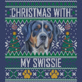 Ugly Sweater Christmas with My Greater Swiss Mountain Dog - Adult Unisex Crewneck Sweatshirt
