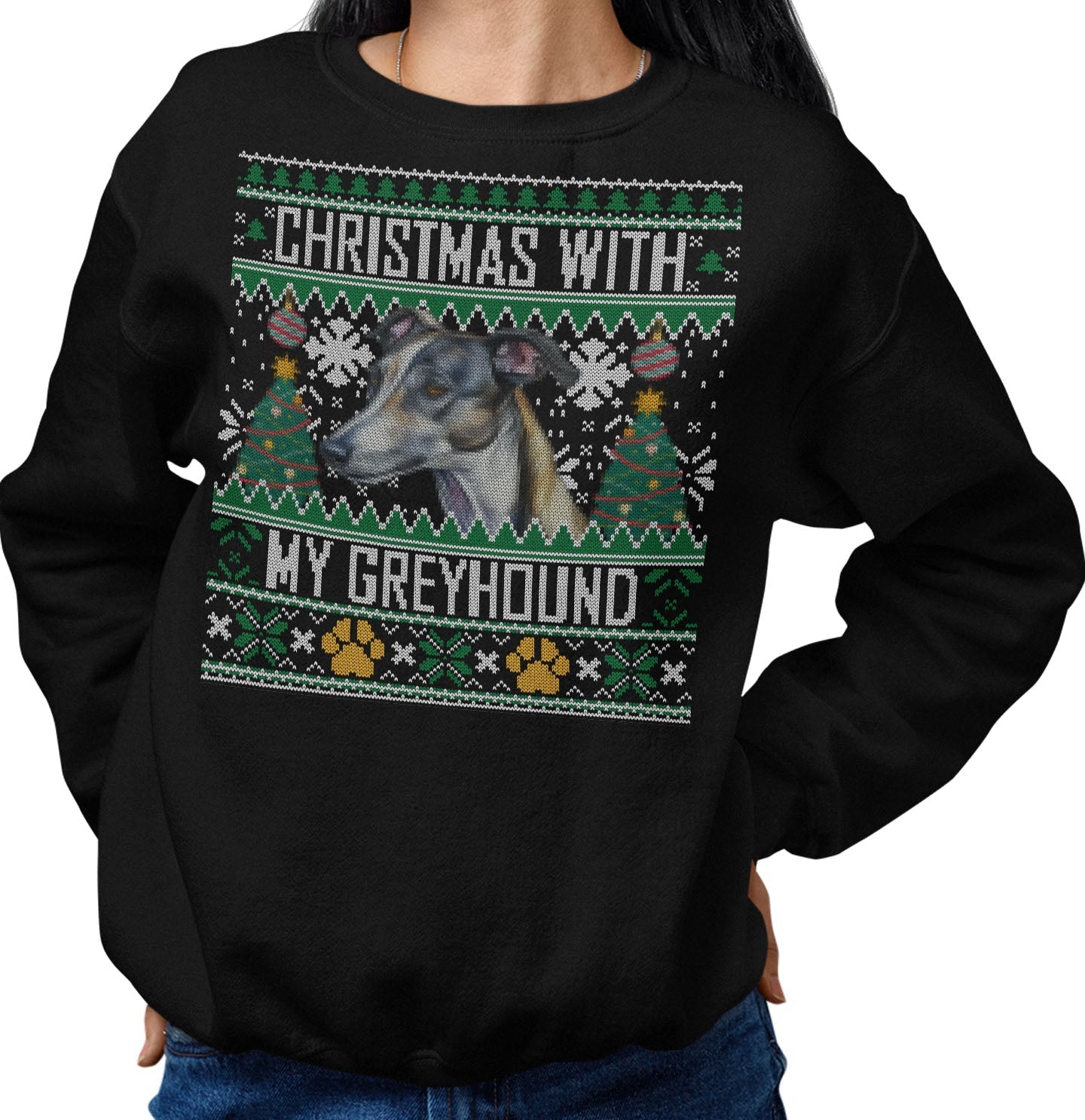 Greyhound ugly clearance christmas sweater