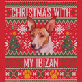 Ugly Sweater Christmas with My Ibizan Hound - Adult Unisex Long Sleeve T-Shirt