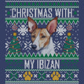 Ugly Sweater Christmas with My Ibizan Hound - Adult Unisex Crewneck Sweatshirt