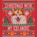 Ugly Sweater Christmas with My Icelandic Sheepdog - Adult Unisex Long Sleeve T-Shirt