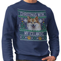 Ugly Sweater Christmas with My Icelandic Sheepdog - Adult Unisex Crewneck Sweatshirt