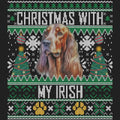 Ugly Sweater Christmas with My Irish Setter - Women's V-Neck Long Sleeve T-Shirt
