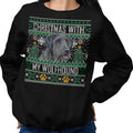 Ugly Sweater Christmas with My Irish Wolfhound - Adult Unisex Crewneck Sweatshirt