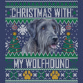 Ugly Sweater Christmas with My Irish Wolfhound - Adult Unisex Crewneck Sweatshirt
