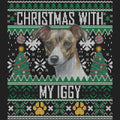 Ugly Sweater Christmas with My Italian Greyhound - Women's V-Neck Long Sleeve T-Shirt