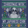 Ugly Sweater Christmas with My Japanese Chin - Adult Unisex Crewneck Sweatshirt