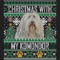 Ugly Sweater Christmas with My Komondor - Women's V-Neck Long Sleeve T-Shirt