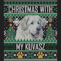 Ugly Sweater Christmas with My Kuvasz - Women's V-Neck Long Sleeve T-Shirt