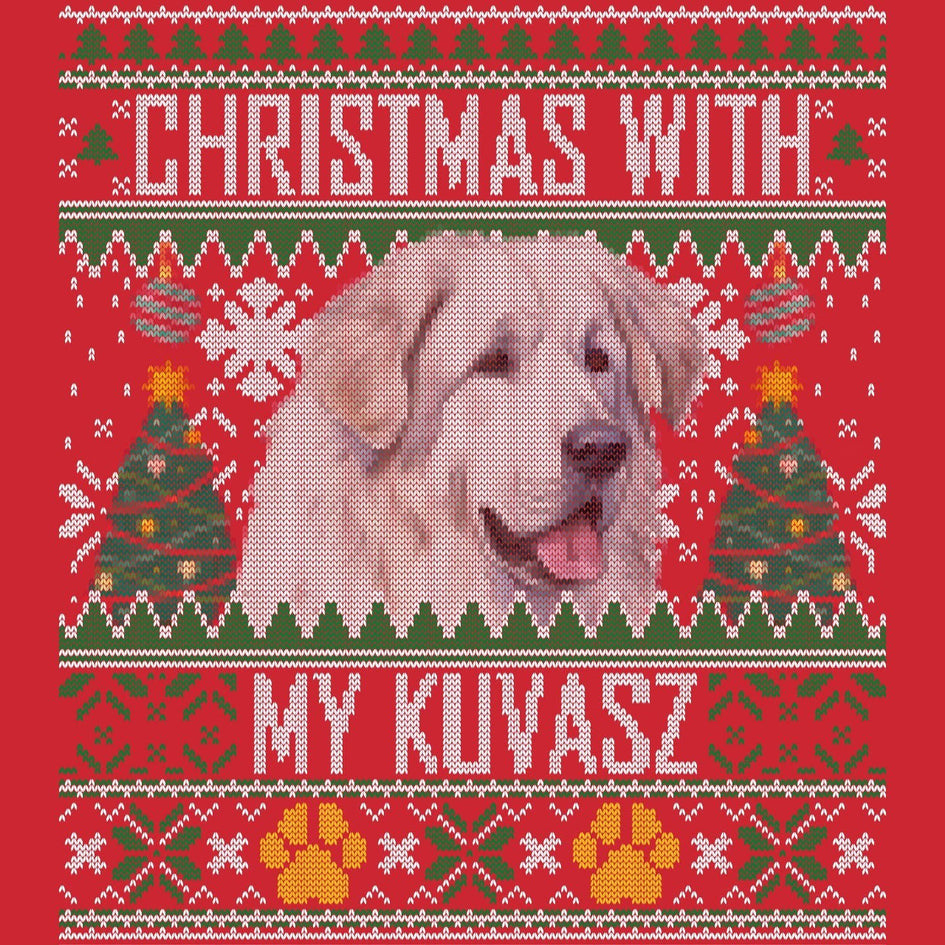 Ugly Sweater Christmas with My Kuvasz - Adult Unisex Long Sleeve T-Shirt